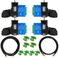 3N.M Close Loop Stepper Motors with HBS57 Stepper Motor Driver Shielded Wiring Cables for Workbee Ox CNC Router and 3D Printer