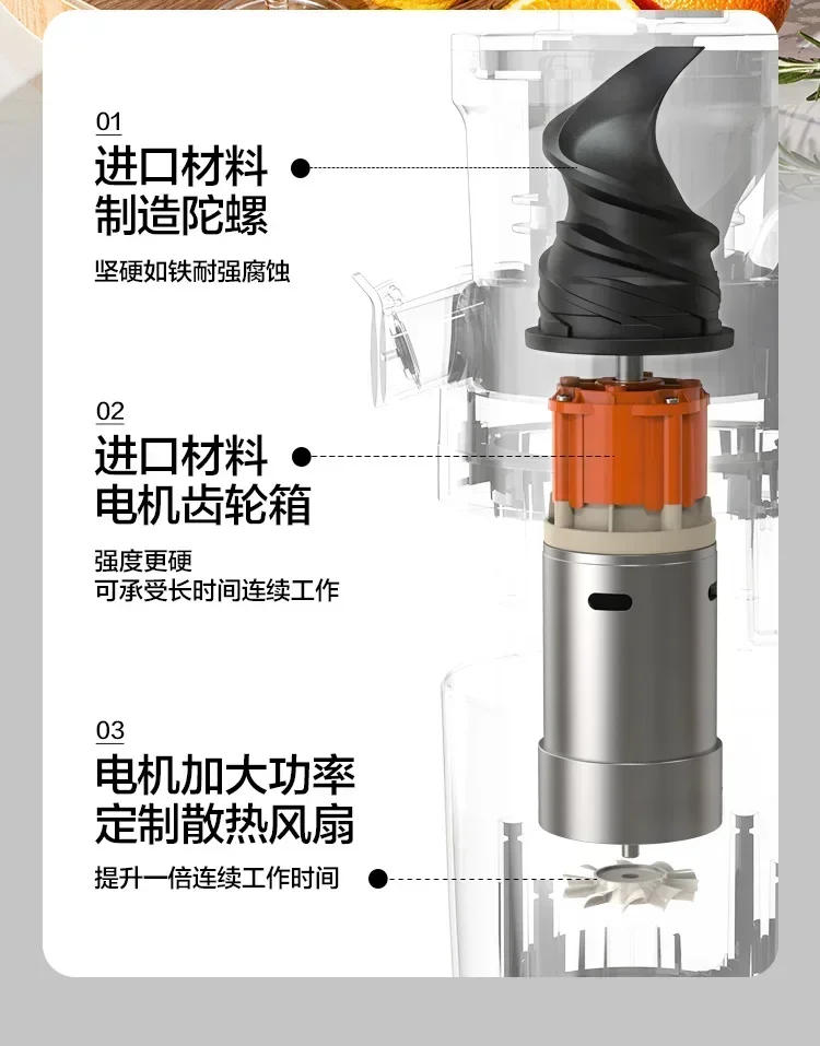 Description Picture 5 of item220V mokkom Professional Juicer with Pulp Separation, Large Caliber and Fully Automatic Function
