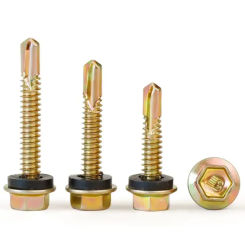 M5.2 External Hex Head Self Drilling Screws Carbon Steel Color Zinc Plated External Hexagon Flange Head Screws