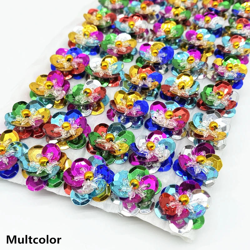 Description Picture 4 of item10pcs 18mm Sequin Flowers Handmade Sewing Flat Back Patches DIY Wedding Crafts Shoes Bags Garment Accessory Matte #RoLi