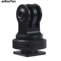 Hot Shoe Mount Adapter Aluminum CNC Tripod Screw DSLR Camera for GoPro 12 11 10 9 8 7 Insta360 X4 DJI Osmo Action 4 Cameras