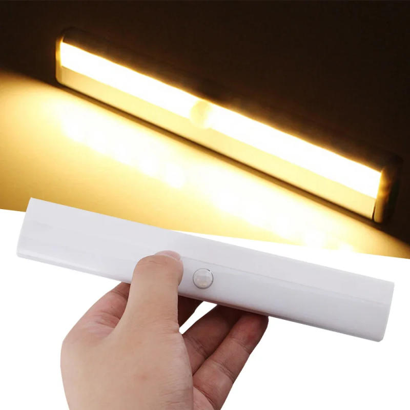Description Picture 4 of item10Led PIR Motion Sensor night Light Cupboard Wardrobe Bed Lamp Under Cabinet Room Reading dormitory Closet Stairs Kitchen Home