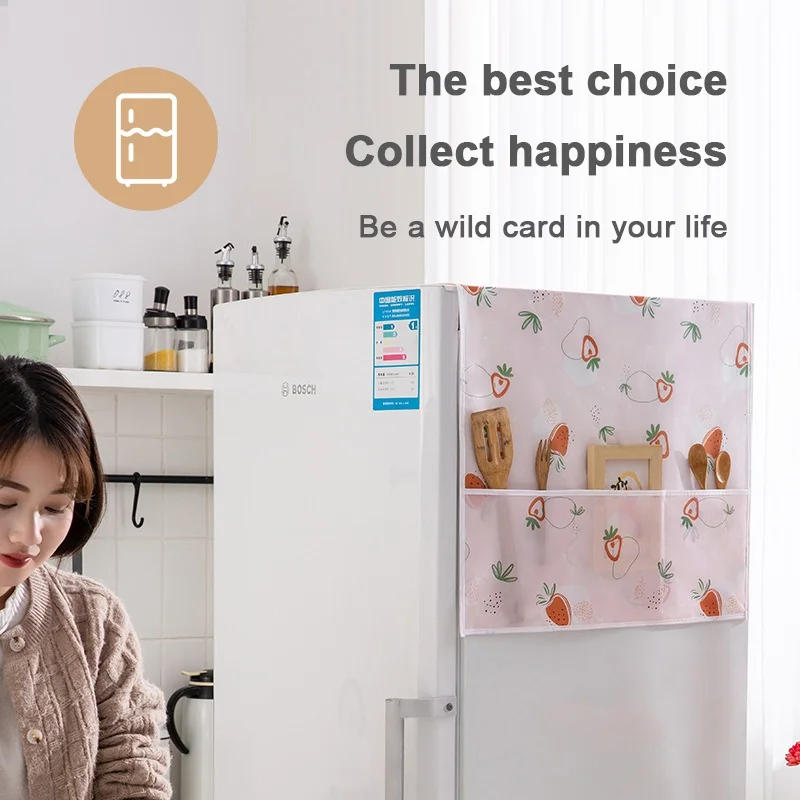 Description Picture 4 of itemDust Proof Cover Colorful Refrigerator Pocket Multipurpose Dust Cloth Home Textile Washing Machine Covers Household Home Storage