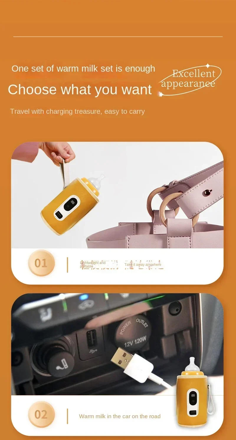Description Picture 5 of itemUSB Baby Milk Bottle Thermal Bag Digital Display Universal Nursing Bottle Heater Portable Baby Milk Heat Keeper for Traveling