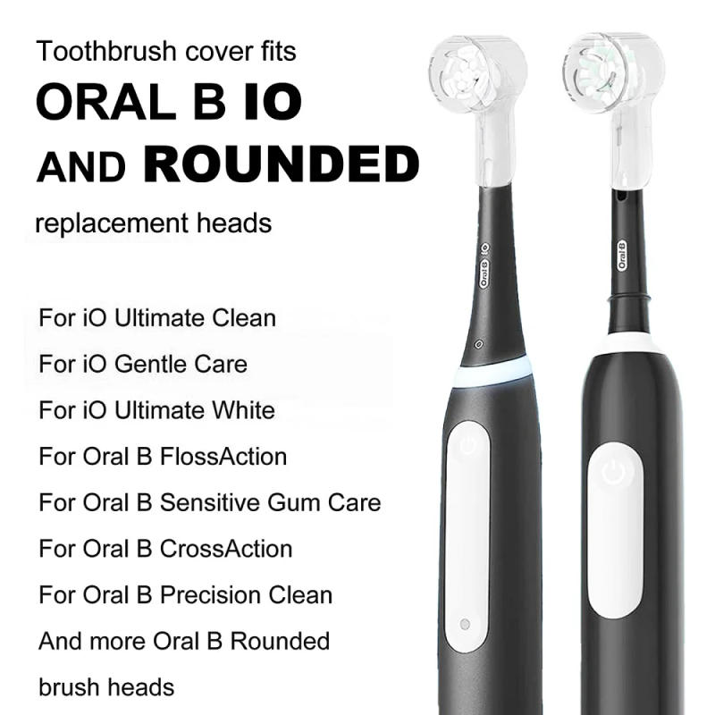 Description Picture 2 of itemToothbrush Dustproof Covers Caps Compatible with Braun Oral B Replacement Heads and iO Series Electric Toothbrush Head Protector