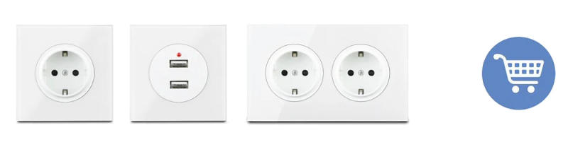 Description Picture 6 of itemEU France Power Socket White Glass Panel Light Switch With LED Indicator Wall Plug Lamp Light Switches TV RJ45 Electrical Outlet