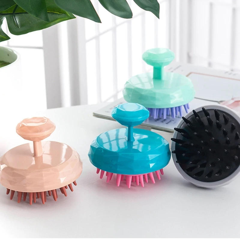 Description Picture 5 of item652F Hair Shampoo Brush Soft Silicone Scalp Massager Scrubber for Head Relaxation
