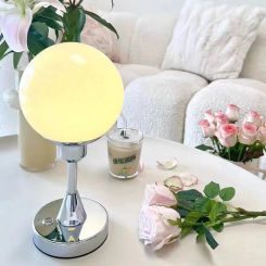 Lollipop Glass Desk Lamp for Home Decor Accessories Exquisite Creative Design Home Led Read Lighting Eye Protection Touch Light