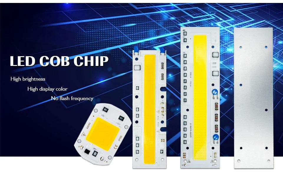Description Picture 2 of itemLED Chip 50W 30W 20W 10W COB Chip Lamp AC 220V 110V Smart IC No Need Driver for DIY Led Flood Light Spotlight Lampada Lighting