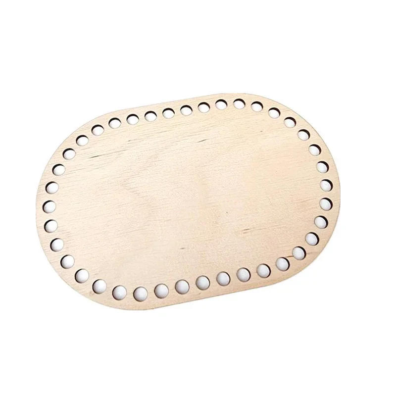 Description Picture 3 of itemCrochet Basket Base Oval Blank Solid Natural Wooden Basket Bottom for Diy Basket Weaving Supply Craft Making Home Decoration
