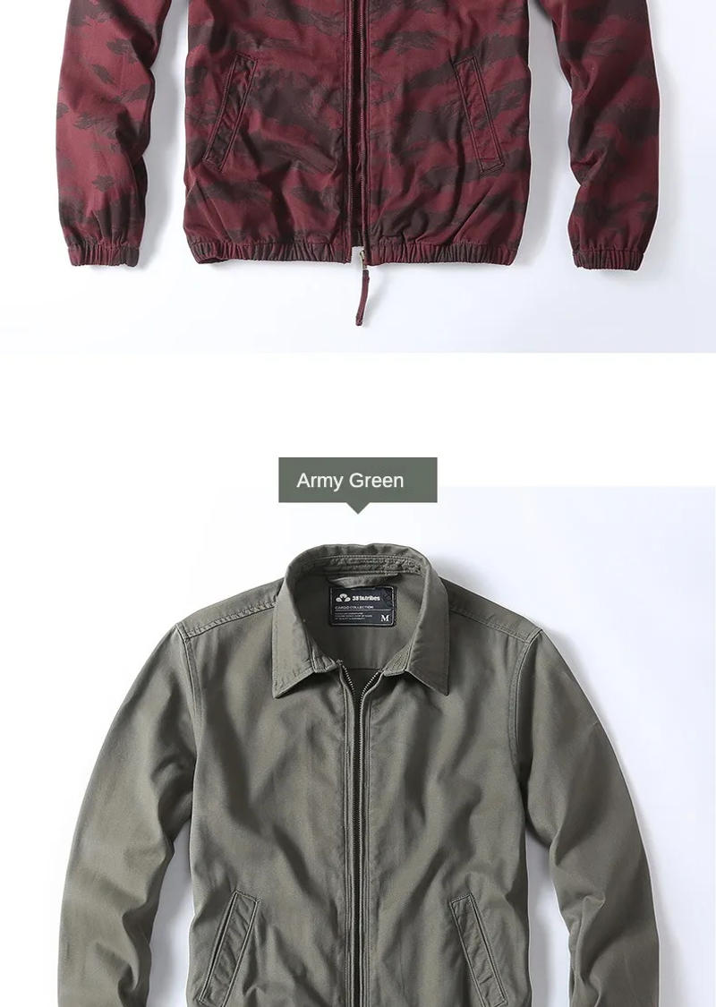 Description Picture 5 of itemMen Vintage Camouflage Jacket Outwear Loose-fitting clothes camouflage cargo Windbreaker jacket Men's spring work jackets