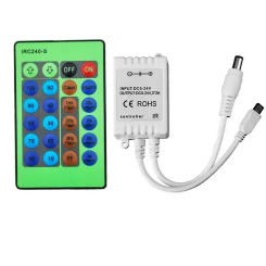 24-Key Infrared Remote Control Monochrome String Strobe Step-By-Step Modulator DC5-24V LED Controller 5050 Lamp