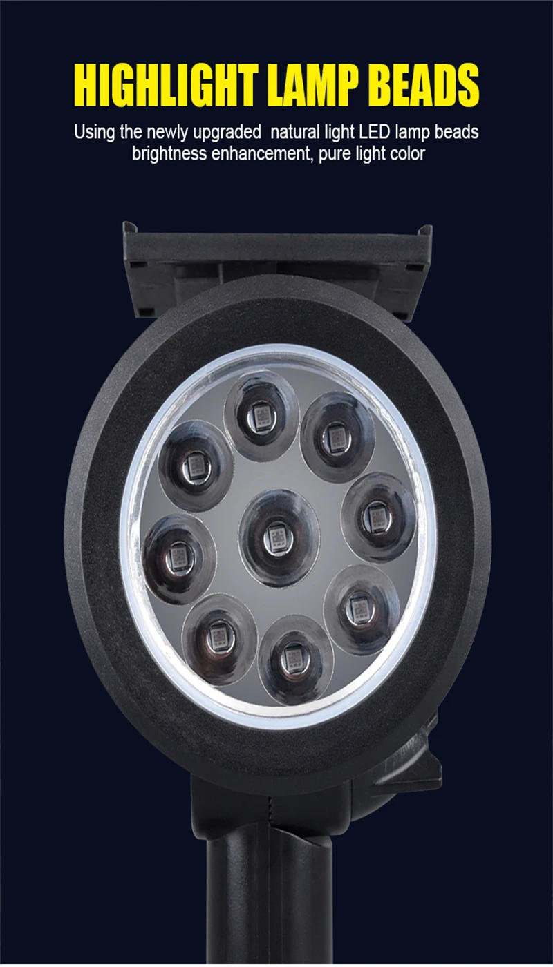 Description Picture 4 of item1/2/3/4Pcs Solar Powered 9LED Lamp Adjustable Solar Spotlight In-Ground IP65 Waterproof Landscape Wall Light Outdoor Lighting