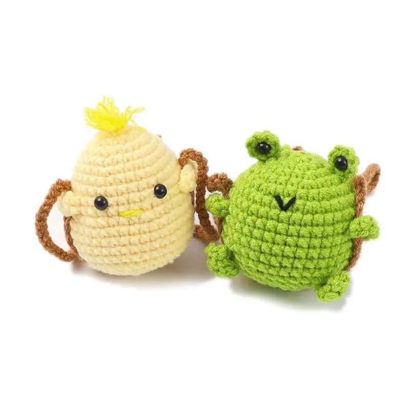 Description Picture 6 of itemHandmade Mini Knitting Ornament Crochet Car Interior Hanging Decor Creative Diy Swing Animal Duck Handmade Weaving Birthday Gift