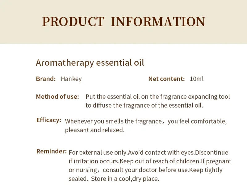 Description Picture 3 of item10ML Air Freshener Natural Plant Aromatherapy Essential Oil Air Conditioning Perfume Refill Aroma Diffuser Fragrance Humidifier