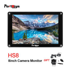 Portkeys HS8 8inch 3D LUT Camera Field Monitor 3G-SDI/4K-HDMI-compatible 1100nit Brightness 1920x1080P Full HD Display Mointor
