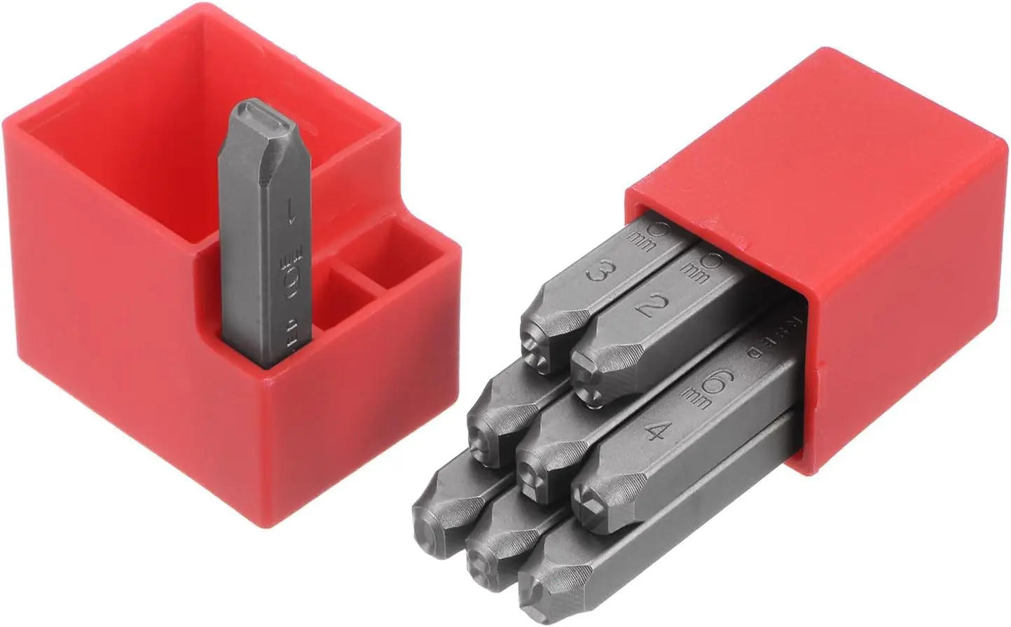 Description Picture 2 of item9Pcs Number Letter Stamp Steel Stamp with Storage Box Punch Set Hardened Metal Leather DIY Craft Embossing Handmade Carving Tool