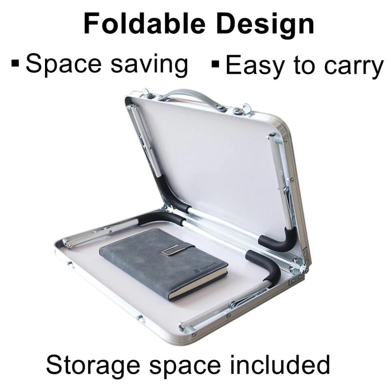 Description Picture 4 of itemPortable Folding Laptop Desk, Mini Foldable Camping Table, Folding Picnic Table with Storage Space, Mini Lap Desk Reading Holder