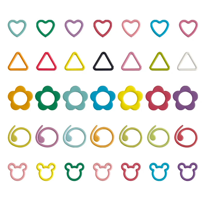 Description Picture 4 of item10/20/50pcs New Alloy Knitting Locking Markers Stitch Crochet Latch Knitting Tools Needle Clip Hook DIY Weaving Tool Mixed Color