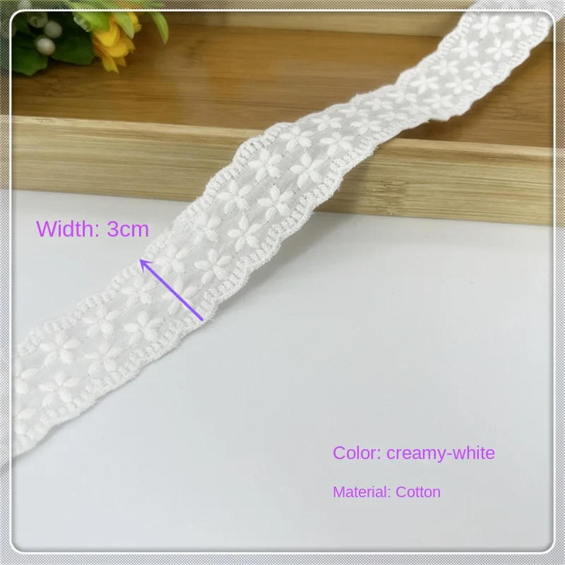 Description Picture 4 of itemLace Fabric  Yards Multicolour 3cm Star  Lace Skirt Children's Lolita Skirt Cuff Collar Black Craft Ribbon Trim Sewing Cotton