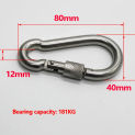 M6/M8/M10 304 Stainless Steel Multifunctional Spring Snap Carabiner Quick Link Lock Ring Hook