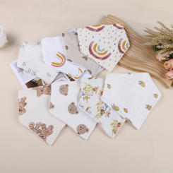 Newborn Cotton Mulsin Children Bibs Thicker Soft Sooth Appease Towel For Infant Baby Kids Double Layer Saliva Burp Cloth