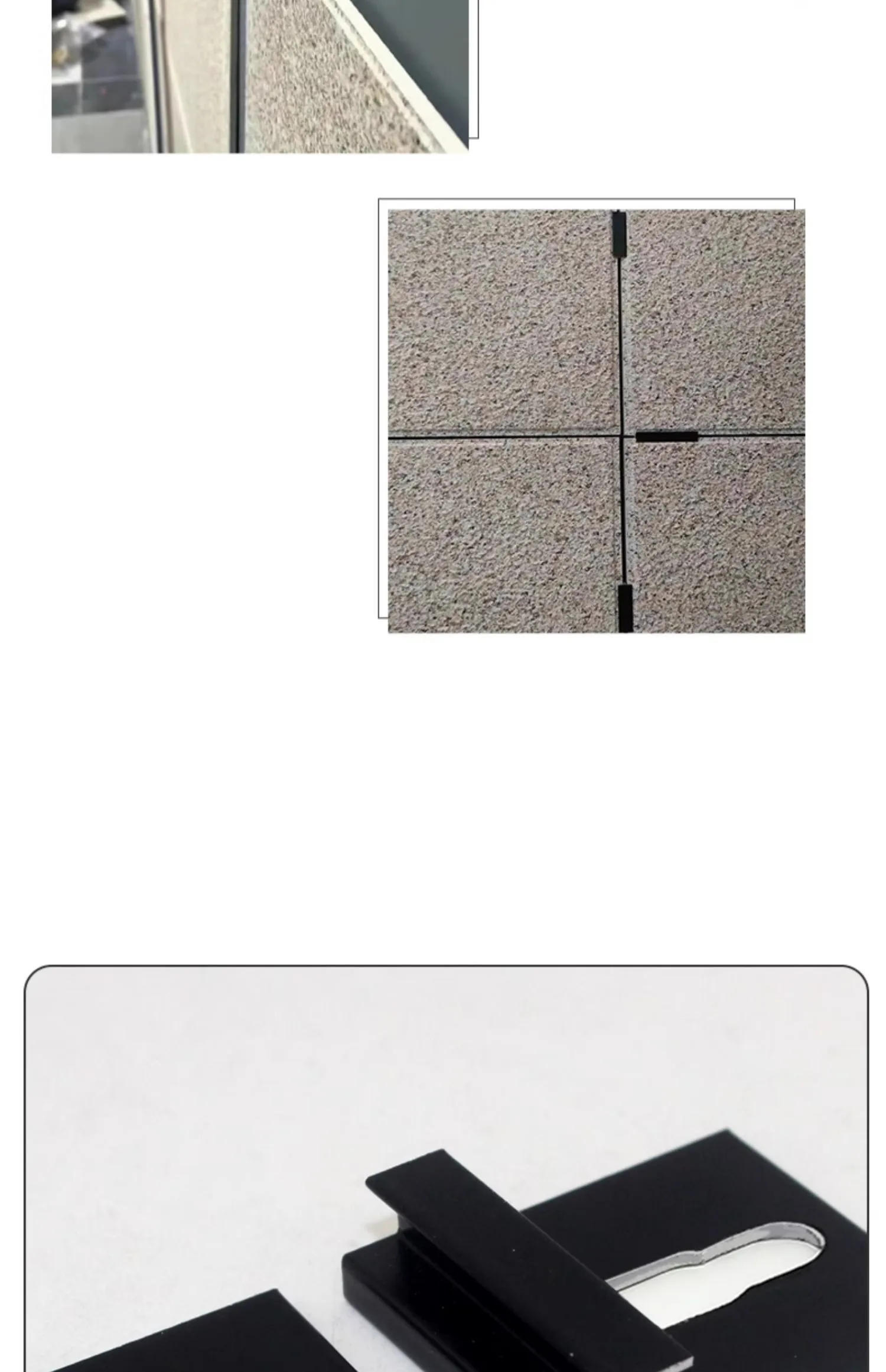 Description Picture 5 of item50pcs Ceramic Tile Hanging Fastener External Wall Thin Brick Fixing Clip Groove Buckle Tile Anti Falling Hook Hardware Fittings