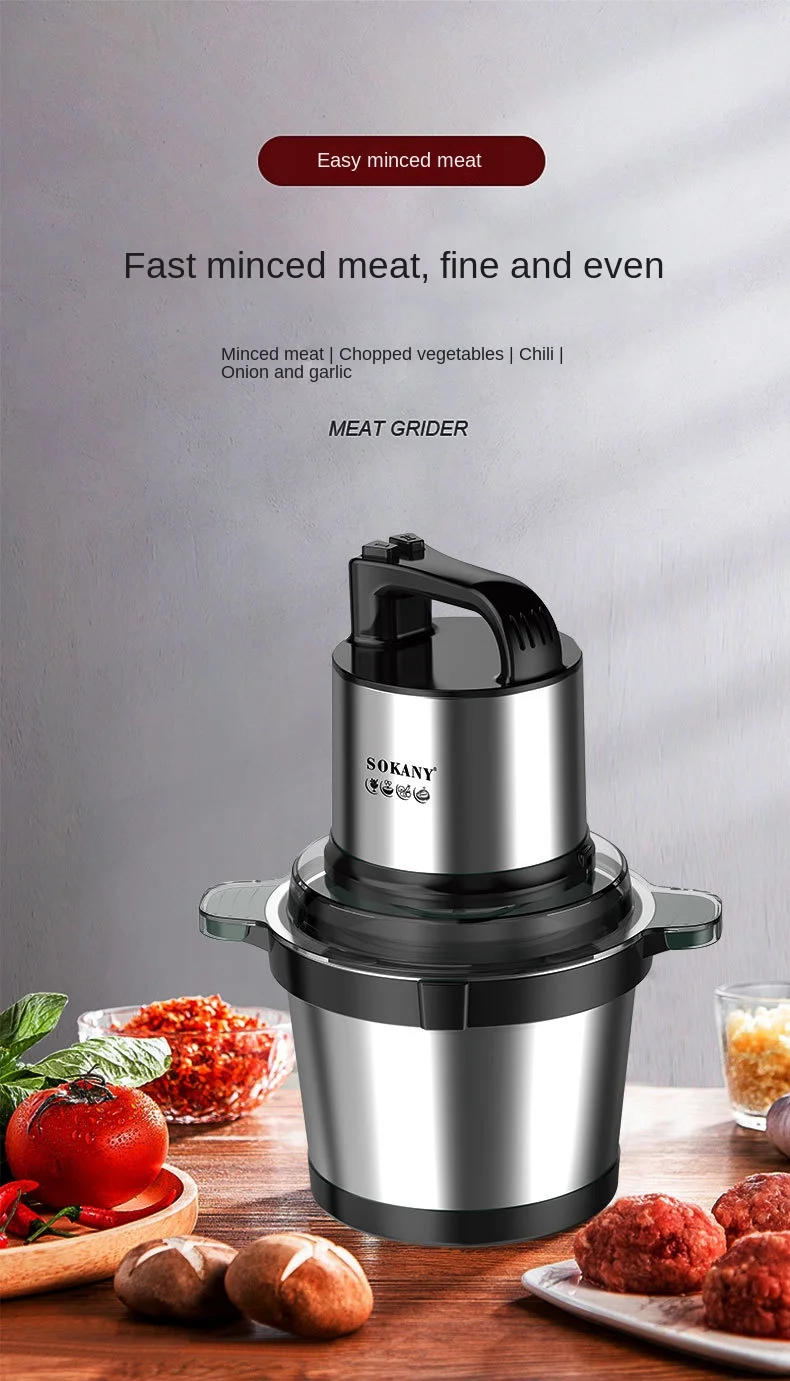 Description Picture 2 of itemSOKANY 7028 Electric Meat Grinder And Chopper 4L Automatic Home Cooking And Stuffing Appliance for Kitchen