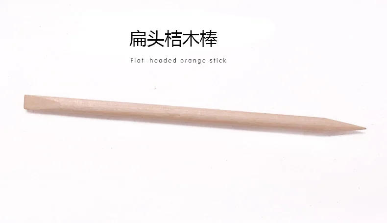 Description Picture 6 of item10/50/100 Wooden Care Tools Cuticle Pusher Remover Orange Nail Art Design Wood Sticks Rhinestones Dotting Manicure Removal