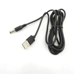USB 2.0 Male A to DC male 5.5mm x 2.1mm jack Plug Power extension connector Cord Socket Cable Line 5.5mm x 2.1mm 80cm 2M