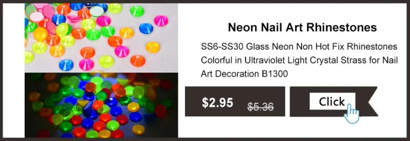 Description Picture 2 of itemSS6-30 Glitter Neon Non Hotfix Rhinestones Glow in Ultraviolet Light Brillantina Nails Crystals Strass for Nail Art Nail Charms