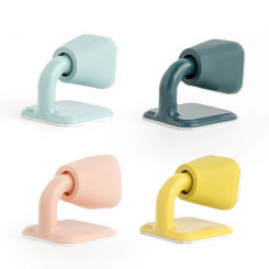Non-punch Silicone Door Stopper Reliable Anti-collision Mute Buffer Damper Invisible Door Stopper For Home Floor Holder Durable