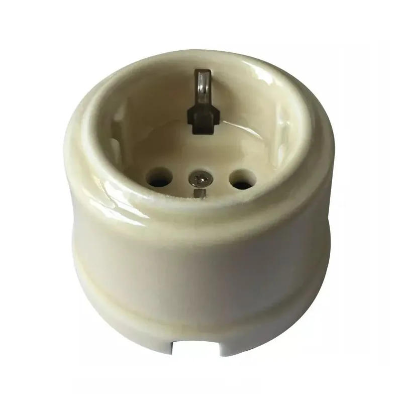 Description Picture 6 of itemHome Improvement Ceramic Socket Wall Electrical EU Socket Ceramic Switch AC 15A 110-250V