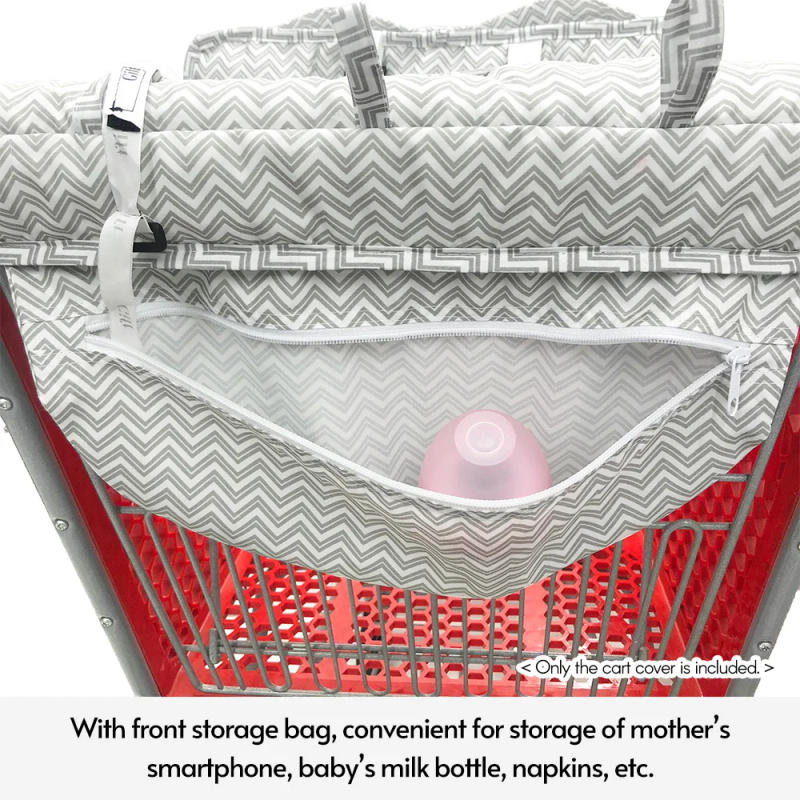 Description Picture 5 of itemMultifunctional 2-in-1 Baby Shopping Cart Cover Children Highchair Cover with Thickened Soft Cushion Transparent Phone Holder