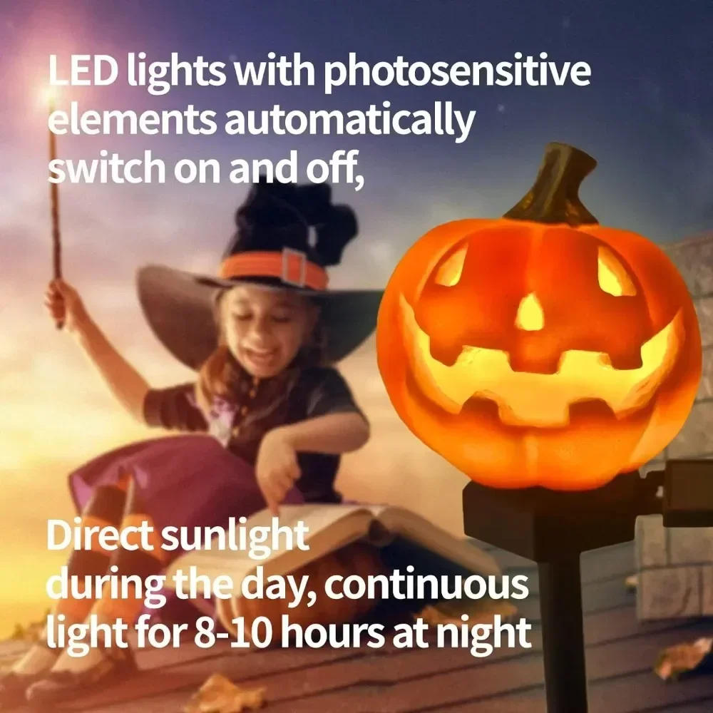 Description Picture 5 of item2024 Halloween Solar Lamp Waterproof Pumpkin Stake Lights Festival Decoration for Garden Balcony Yard Lawn Pathway Party Decor