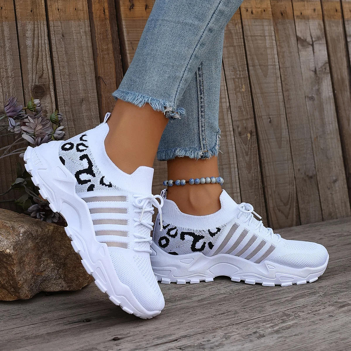 Description Picture 5 of itemSummer Women Casual Shoes High-quality Breathable Sports Shoes Thick Soled Ankle Boots Zapatillas De Mujer 2025 New White Shoes