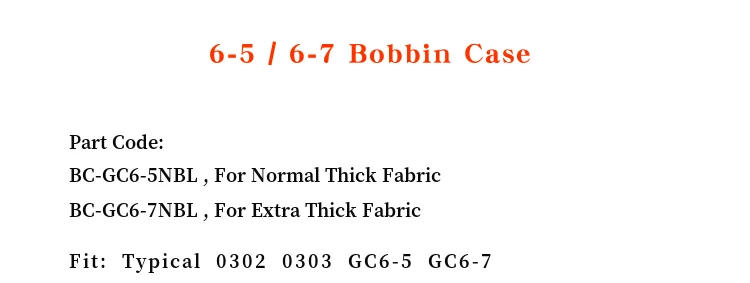 Description Picture 3 of item6-5 / 6-7 Large Capacity Bobbin Case Fit Typical 0302 0303 GC6-6 GC6-7 Top and Bottom Feed Sewing Machine Jumbo Accessories