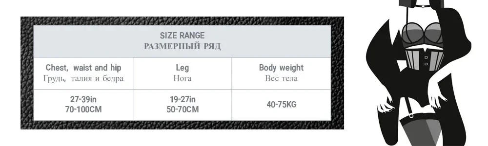 Description Picture 4 of itemErotic Leather Lingerie Sexy Garter Women's Intimate Harness Body Fetish Rave Stocking Belts Goth Clothes Halter Underwear