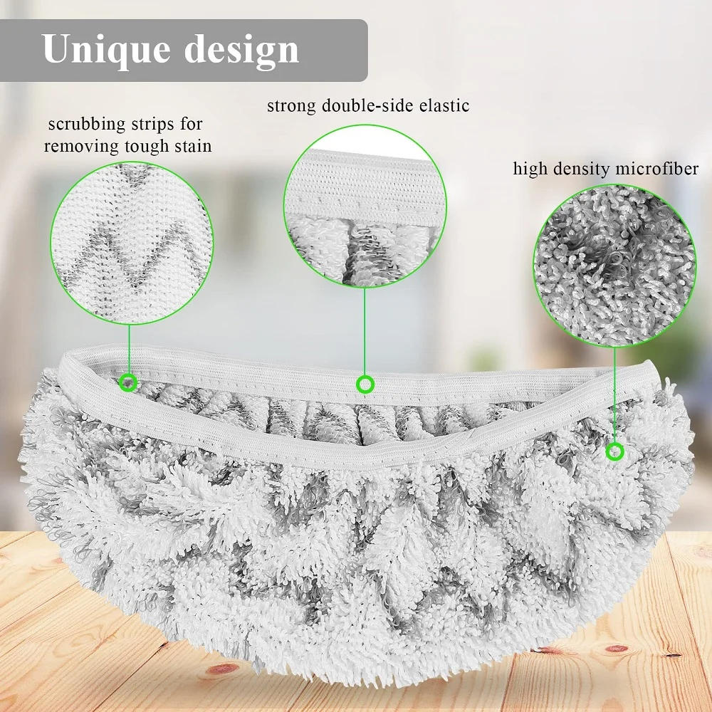 Description Picture 6 of itemReusable Microfiber Mop Pads for Swiffer Sweeper, Mop Cloths, Wet Dry Refills, Household Cleaning Tools, 2 Pcs, 4 Pcs