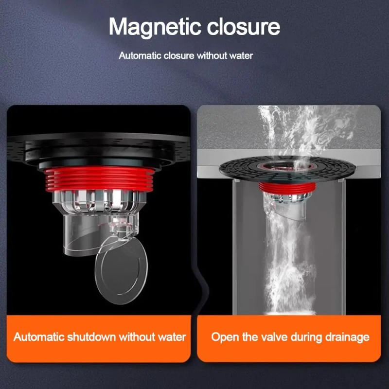 Description Picture 4 of itemWith Grid Grate Cover Shower Floor Drain Core Backflow Preventer Dectable Anti-odor Floor Drain Insect Proof Anti Blocking