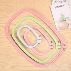 Embroidery Hoop ABS Plastic Rectangular Square Embroidery Frame Cross Stitch Embroidery Hoop For Art Craft Sewing Tools