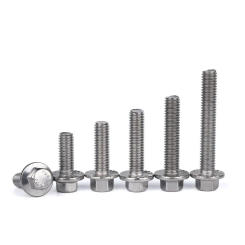 304 A2-70 Stainless Steel Flange Serrated Hexagon Bolts  GB5789