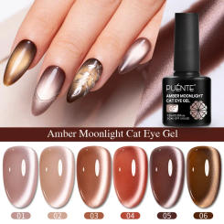 7.5ML Amber Moonlight Cat Magnetic Gel Nail Polish WaterLight Cat Eye Gel Soak Off Semi-Permanent Nail Art Varnish For Manicure