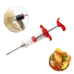 Stainless Steel Meat Injector For Home BBQ, Meat Syringe, Marinade Injector For Adding Moisture And Flavor Kitchen Tools