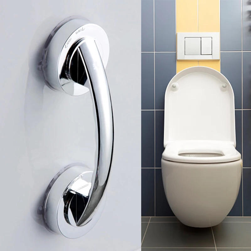 Description Picture 2 of item1-5pcs Anti-slip Handrail With Suction Cup No Drilling Toilet Bathroom Safety Grab Bar Handle For Bathtub Glass Door Bath Supply