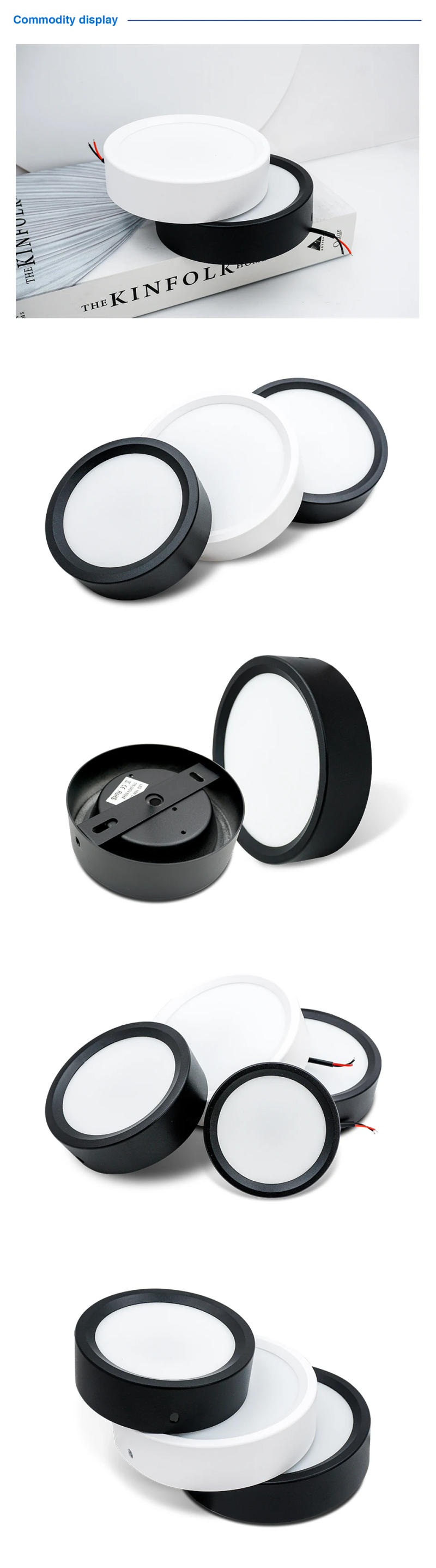 Description Picture 6 of itemLed Downlight 9W 12W 15W 18W AC 220V 230V Ceiling Light Surface Mount Down Light Round Led Panel Light Spotlight Lighting