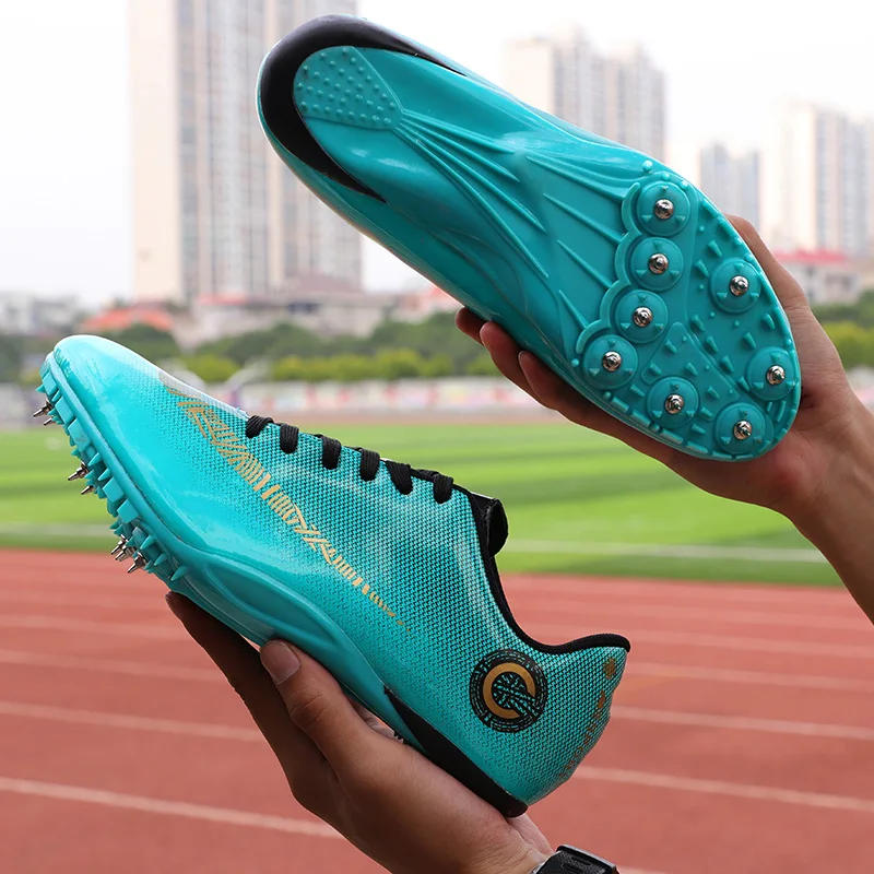 Description Picture 6 of itemOutdoor Track Field Shoes Men Training Spiked Spike Shoes Sneakers Lightweight Lace-up Sport Non-Slip Match Waterproof Athletic