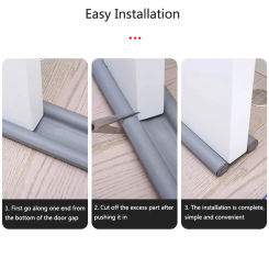 Durable Newest Door Seal Strip Leather Accessories Stopper Keep Warm 96cm / 38in Seal Strip Bedroom Tools Bottom