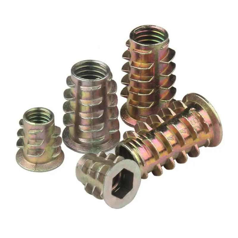 Description Picture 5 of item10pcs/lot Hex Drive Head Hex Nut Hardware M4 M5 M6 M8 M10 Flanged Furniture Nut Zinc Alloy Inner Thread Durable
