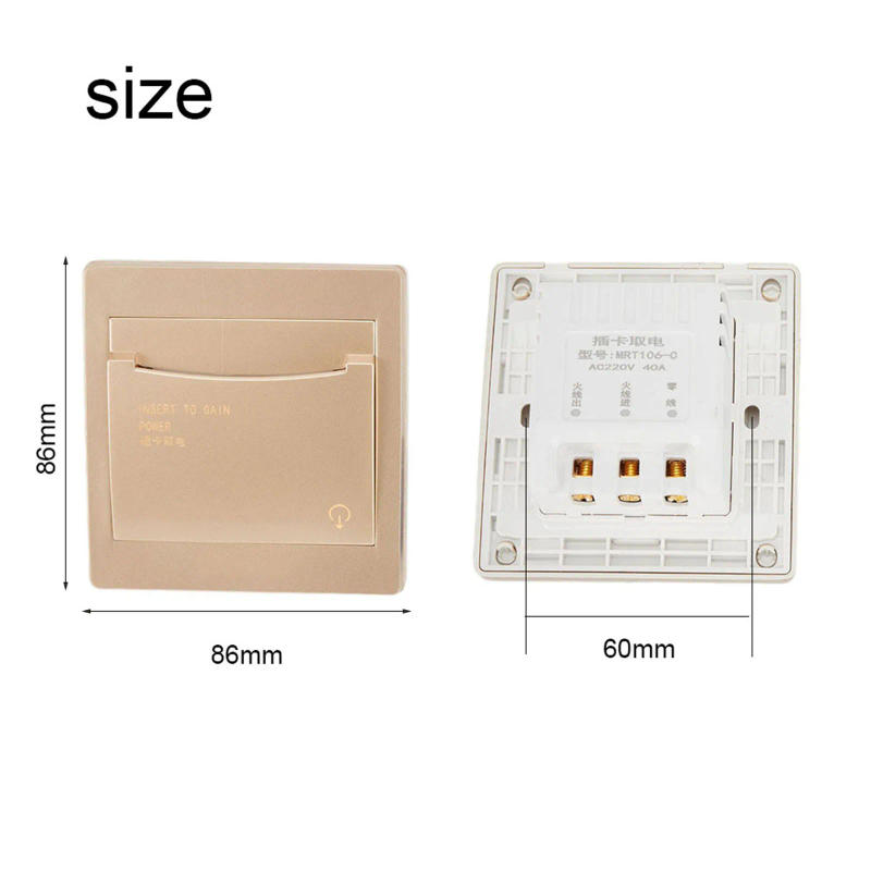 Description Picture 6 of itemElectric Power Card Switch Flame Retardant Business ID Indoor Socket Villa Insert Power-off Function AC 100-250V